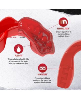 INTRO Slim Fit Sports Mouth Guard with Case for Football, Basketball, MMA, Hockey, Lacrosse, Wrestling - Adult 12+ Years - YELLOW