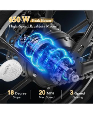 Folding Electric Bicycle with 500W Brushless Motor and Dual Disk Brakes