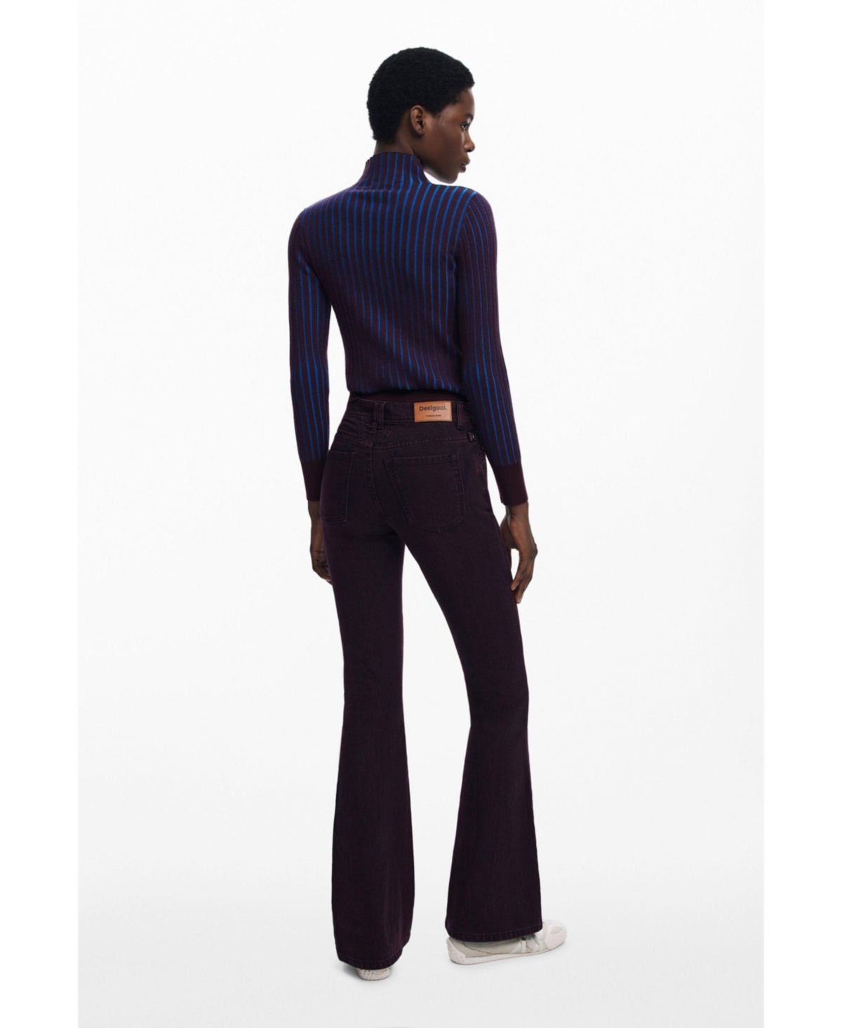 Desigual Flare Jeans In Black