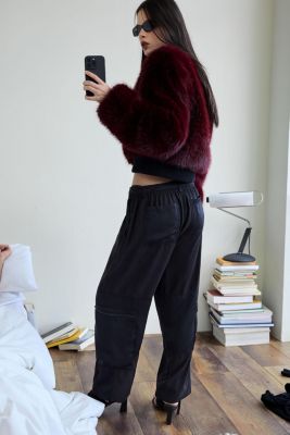 Women's Raspberry fur jacket