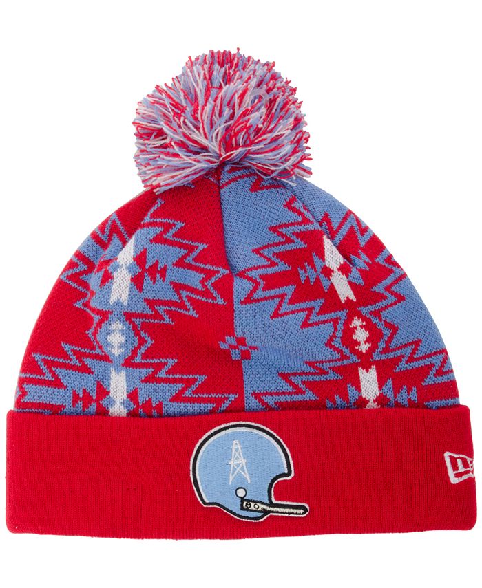 New Era Houston Oilers Geo Split Knit Hat - Macy's