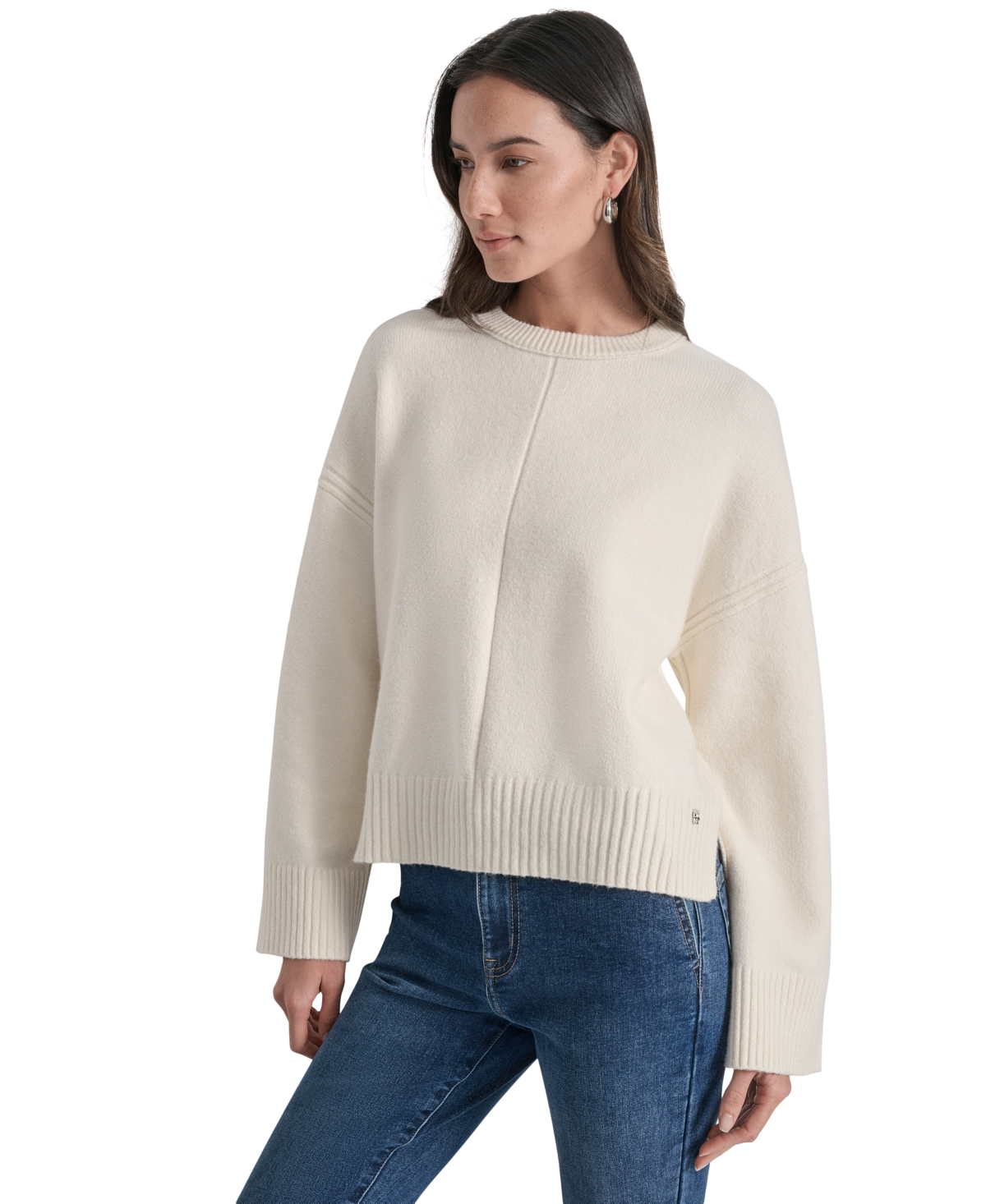 Dkny Jeans Women's Bell Sleeve Crewneck Sweater