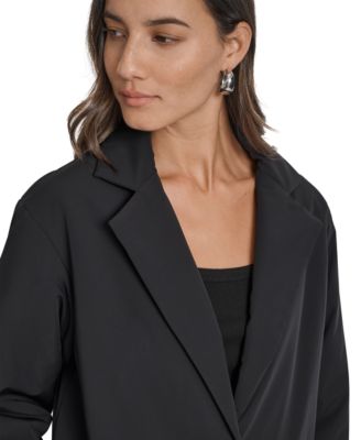 Women's One-Button Puffer Blazer