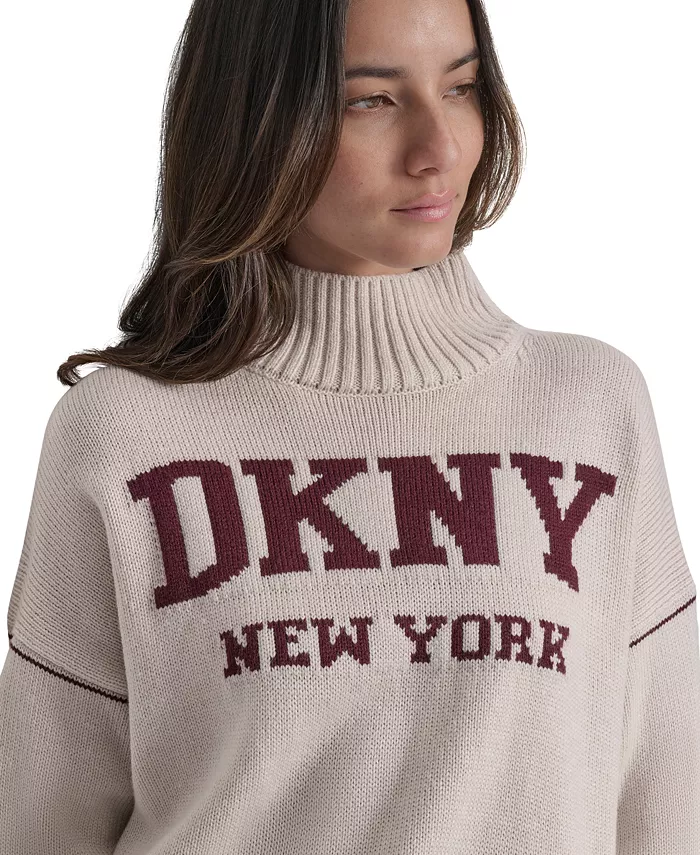 Women's Intarsia Logo Turtleneck Sweater - thumbnail 3