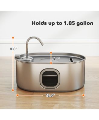 Stainless Steel Cat Water Fountain, 246 oz. / 7L Pet Water Fountain