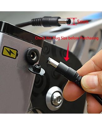 42V 2A DC Power Adapter for 36V Electric Bike Lithium Battery, 5.5mm/2.1mm/2.5mm Connector