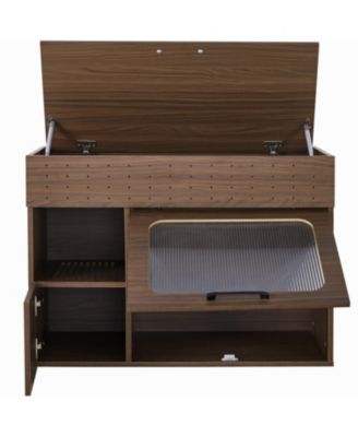 Furniture Style Cat litter box house With Storage