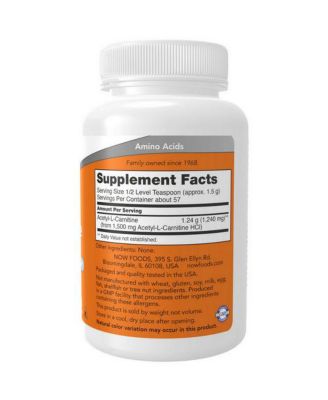 Acetyl-L Carnitine,  Powder 3 OZ
