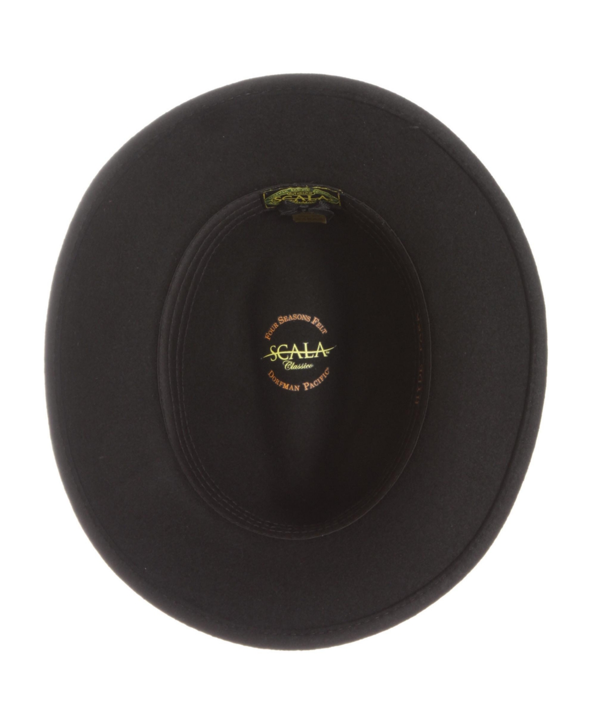 Scala Men's Crushable Felt Safari Hat In Black
