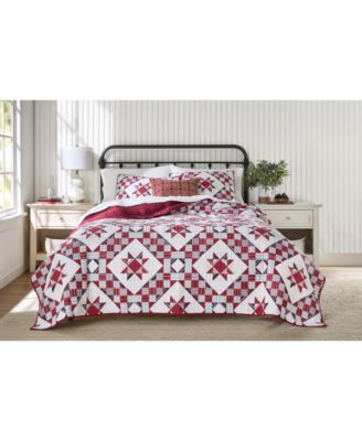 Holiday Checker 3-Pc. Quilt Set, King, Macy's Exclusive