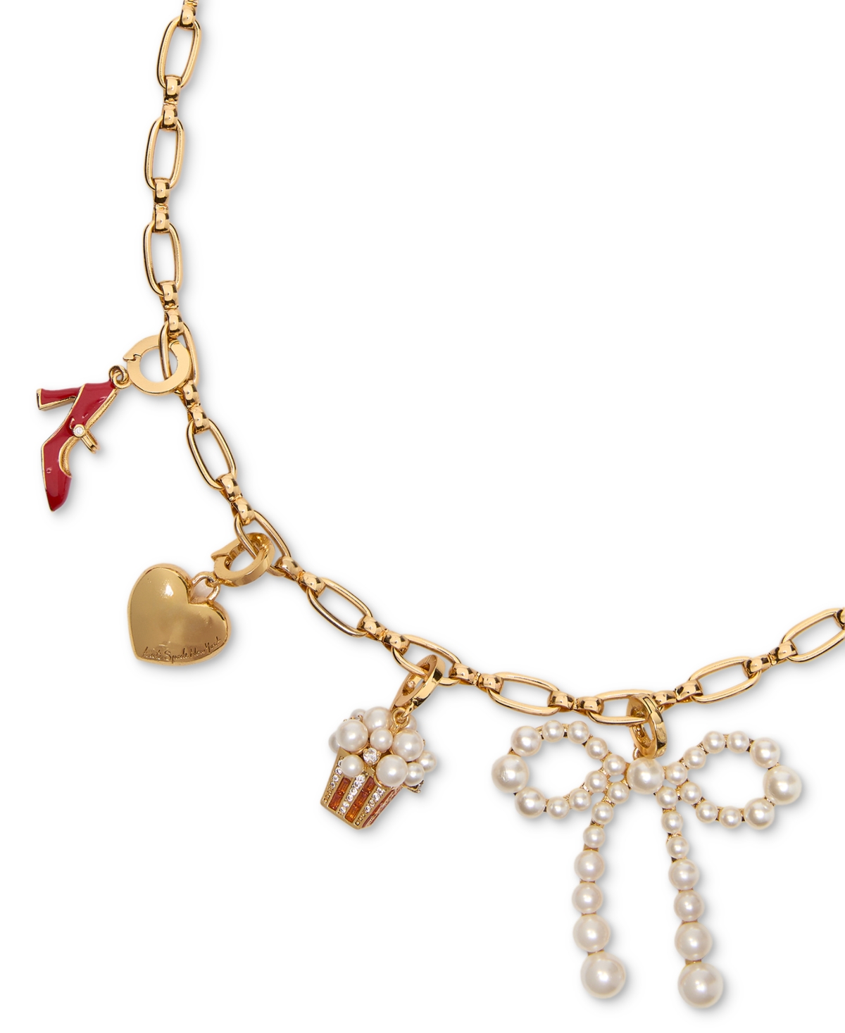 Kate Spade One In A Million Chain Charm Necklace, 16" + 3" Extender In Gold