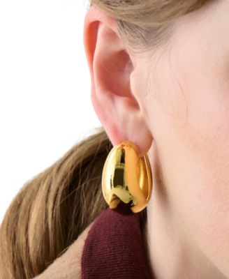 Sculpted Huggie Hoop Earrings