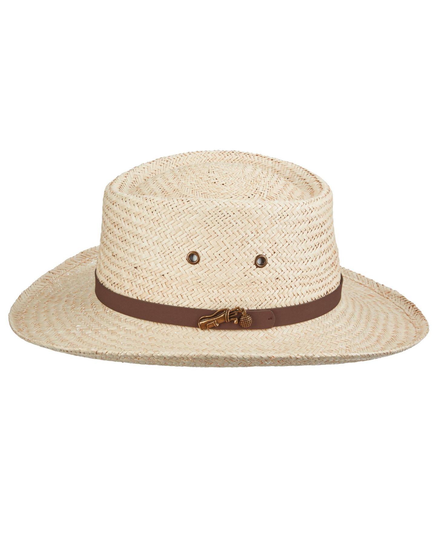 Мужской головной убор Scala Palm Fiber Gambler Hat, цвет: Натуральный — фото 4