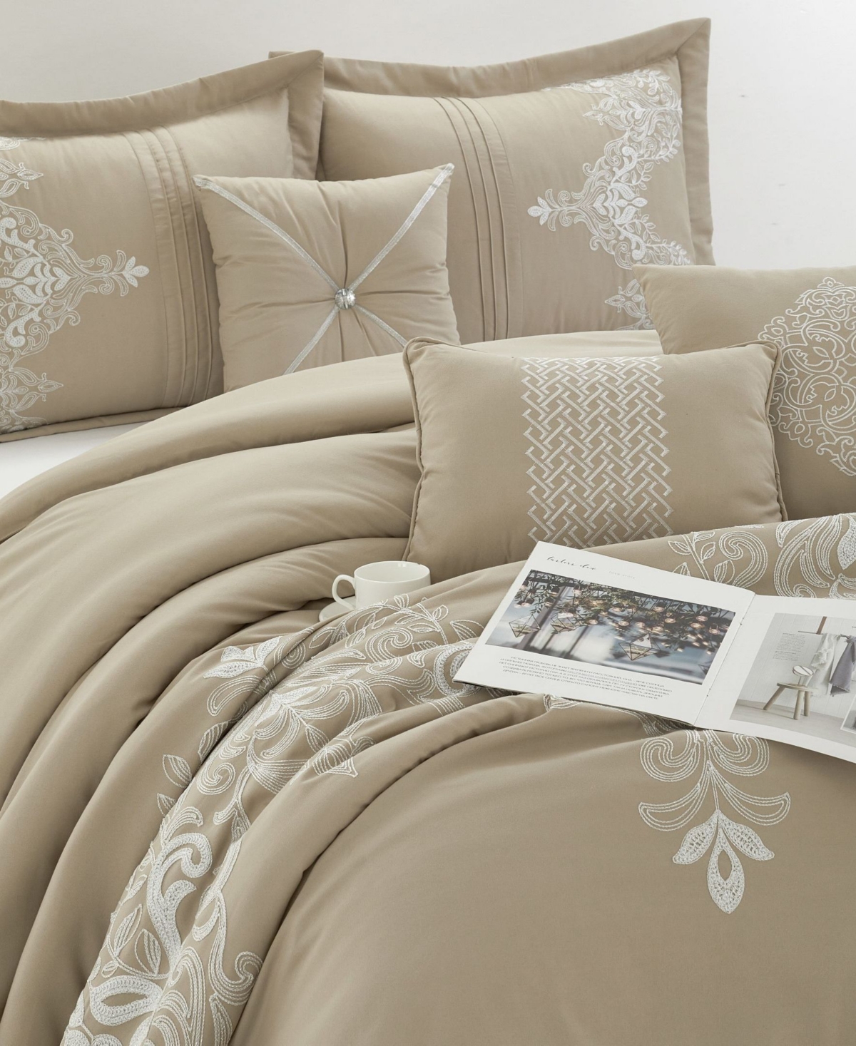 Stratford Park Fannie 7-piece Comforter Set, Queen In Brown
