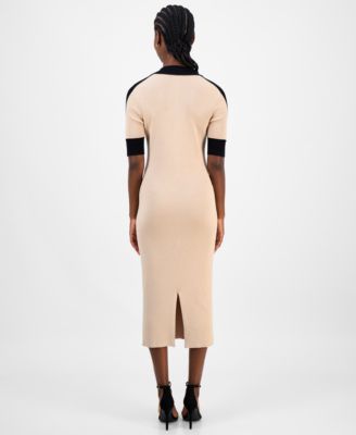 Women's Contrast-Trim Bodycon Dress