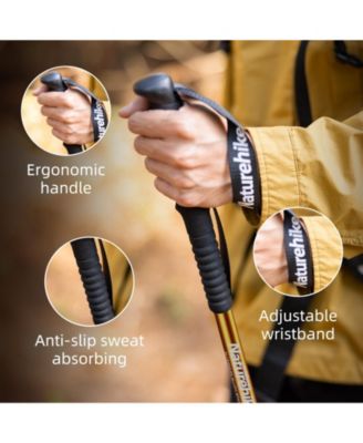 1pc Ultralight Trekking Pole - Adjustable Hiking Sticks w/Secure Lock, EVA Grip,4 Colors, 50-135cm (20-53in) for Adults & Kids