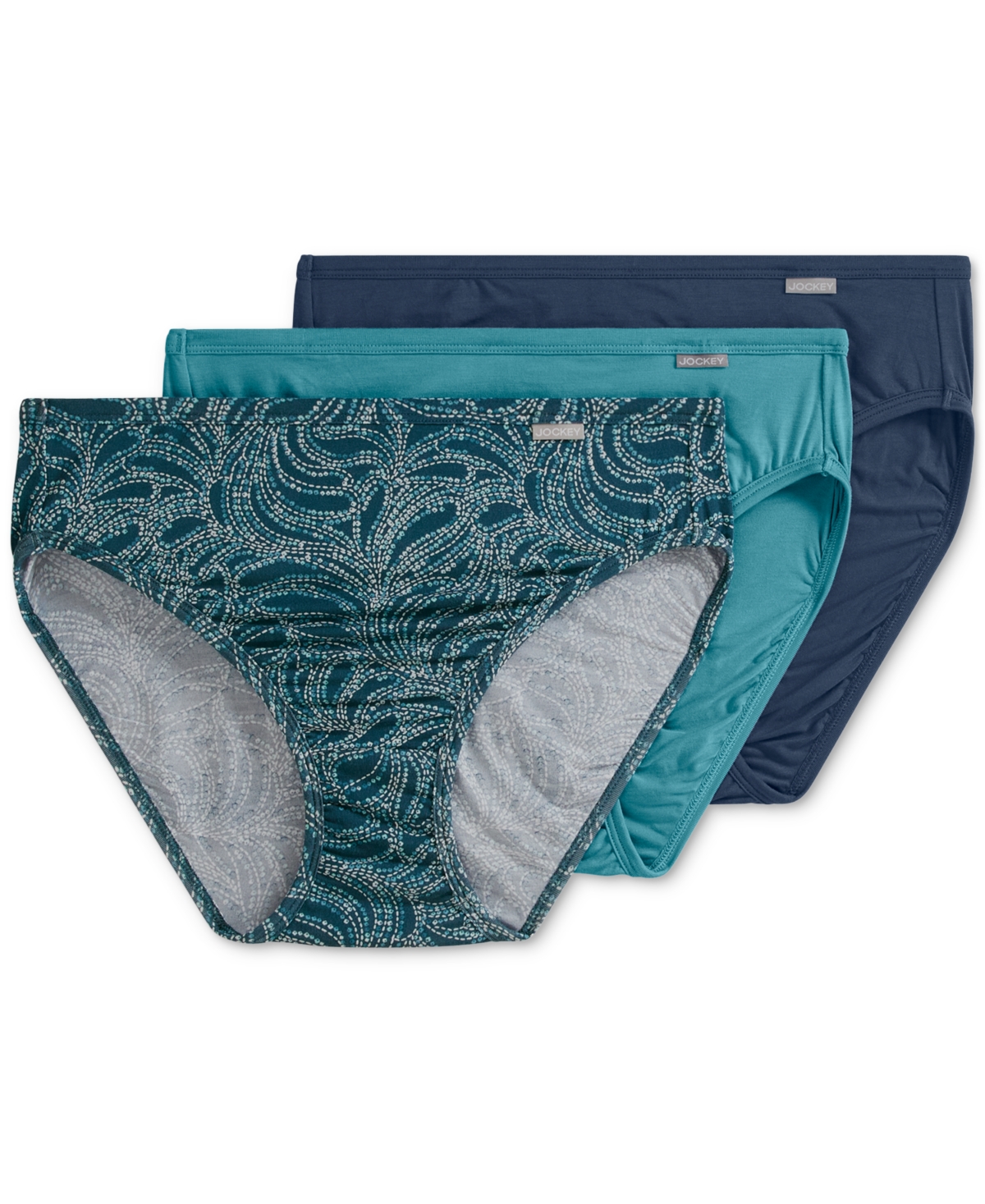 Jockey Elance Super Soft French Cut Underwear 3 Pack 2071 In Green