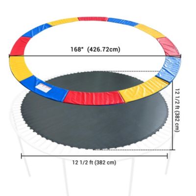 Trampoline Mat & Pad Replacement Kit with 72V-Ring Fits 14 ft Trampoline Frame