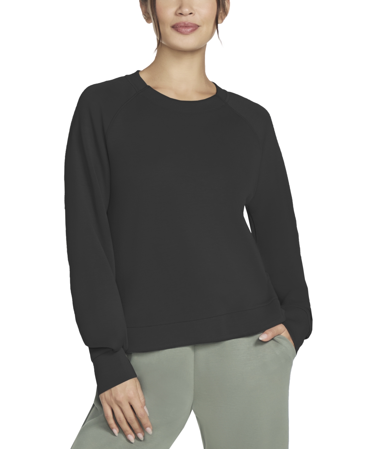 Skechers Women's Skechluxe Elevate Crewneck In Black