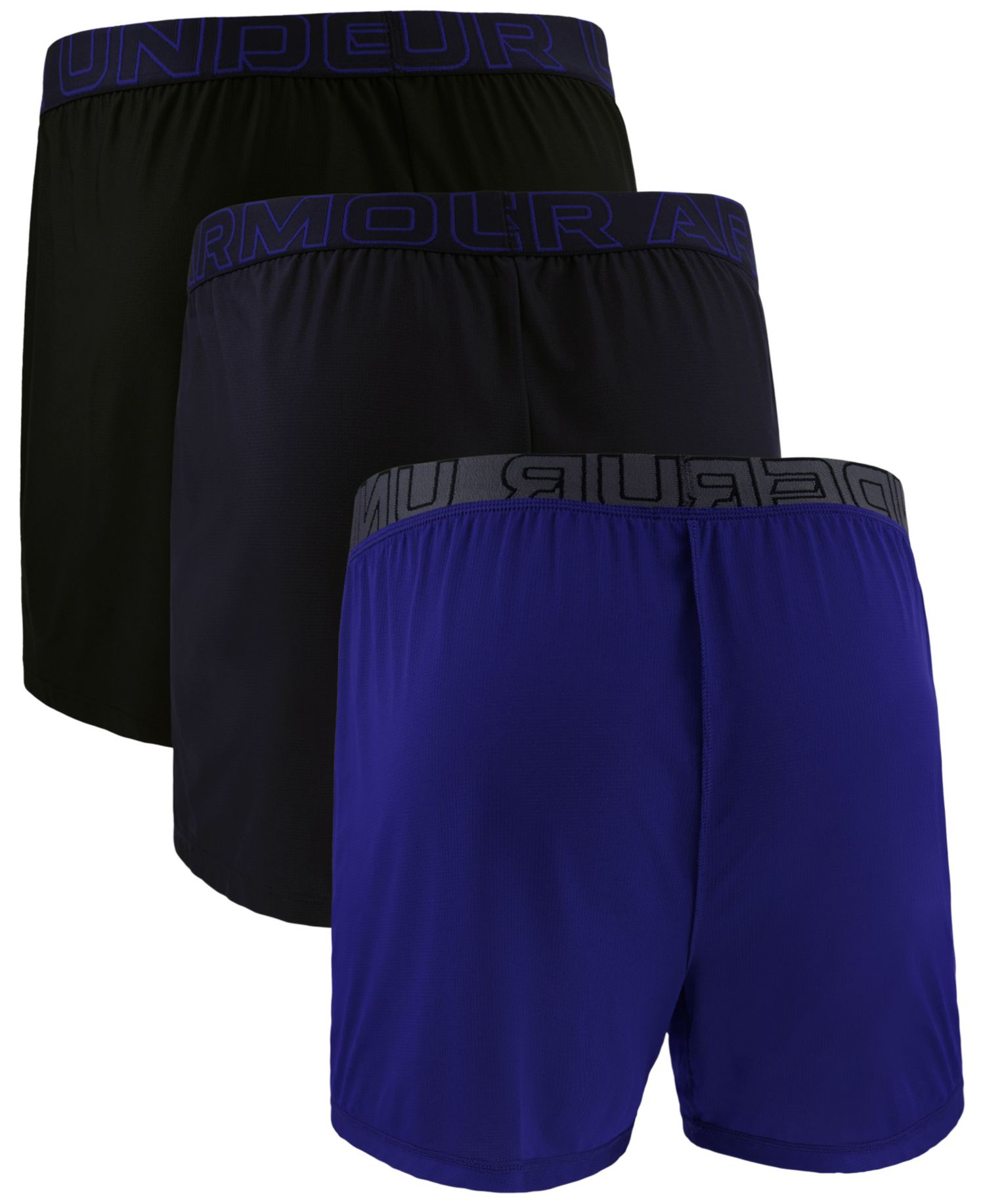 Men's 3-Pk. Solid Performance Tech Mesh 6" Boxers