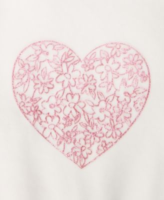 Baby Girls Mix and Match Long-Sleeve Floral-Heart Velour Top, Macy's Exclusive
