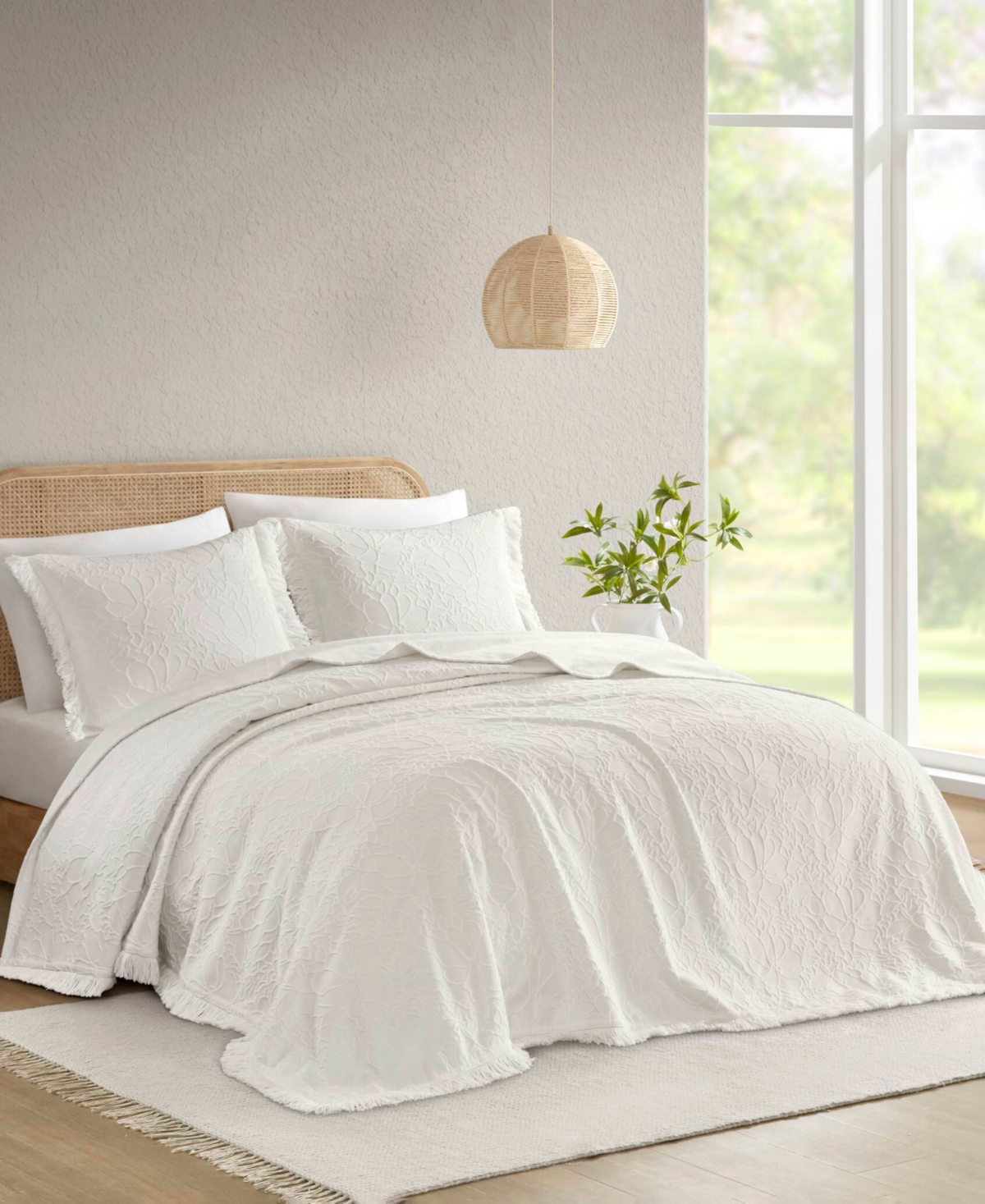 Madison Park Willow Lightweight Breathable 3-pc. Bedspread Set, King In White