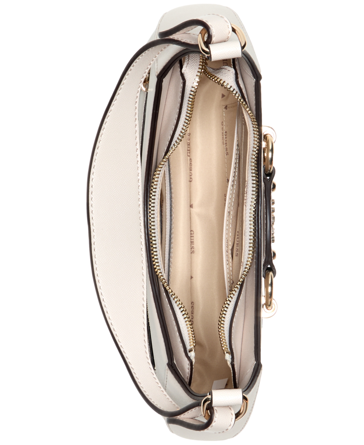Guess Mimina Small Top Zip Shoulder Bag In Gray
