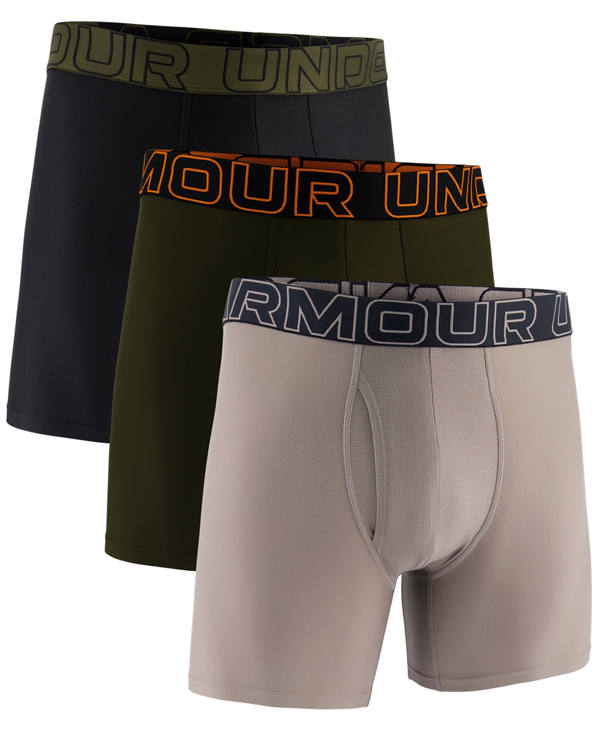 Under Armour Men's 3-pk. Performance Tech 6" Boxer Briefs In Multi