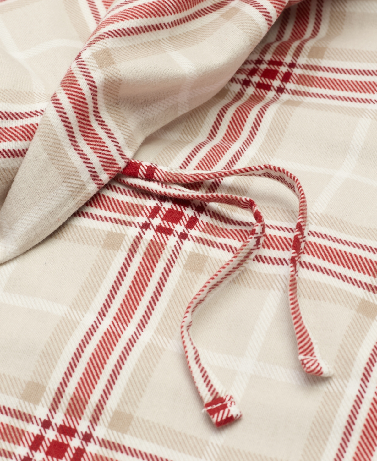 Charter Club Crimson Plaid Flannel 3-pc. Comforter Set, Full/queen, Macy's Exclusive In Red