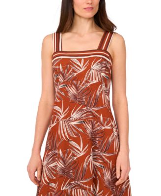 Women's Printed Square-Neck Sleeveless Maxi Dress