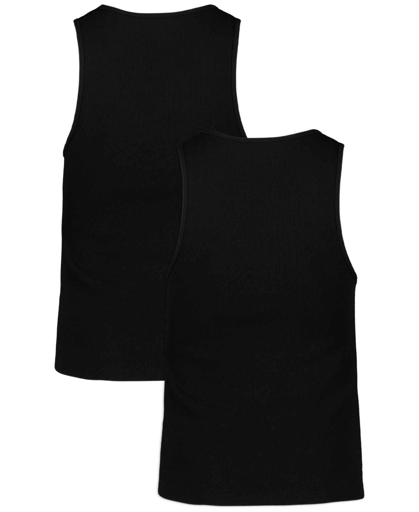 Мужские топы Under Armour 2pk. Ribbed Performance Tank Tops, цвет: Чёрный — фото 1