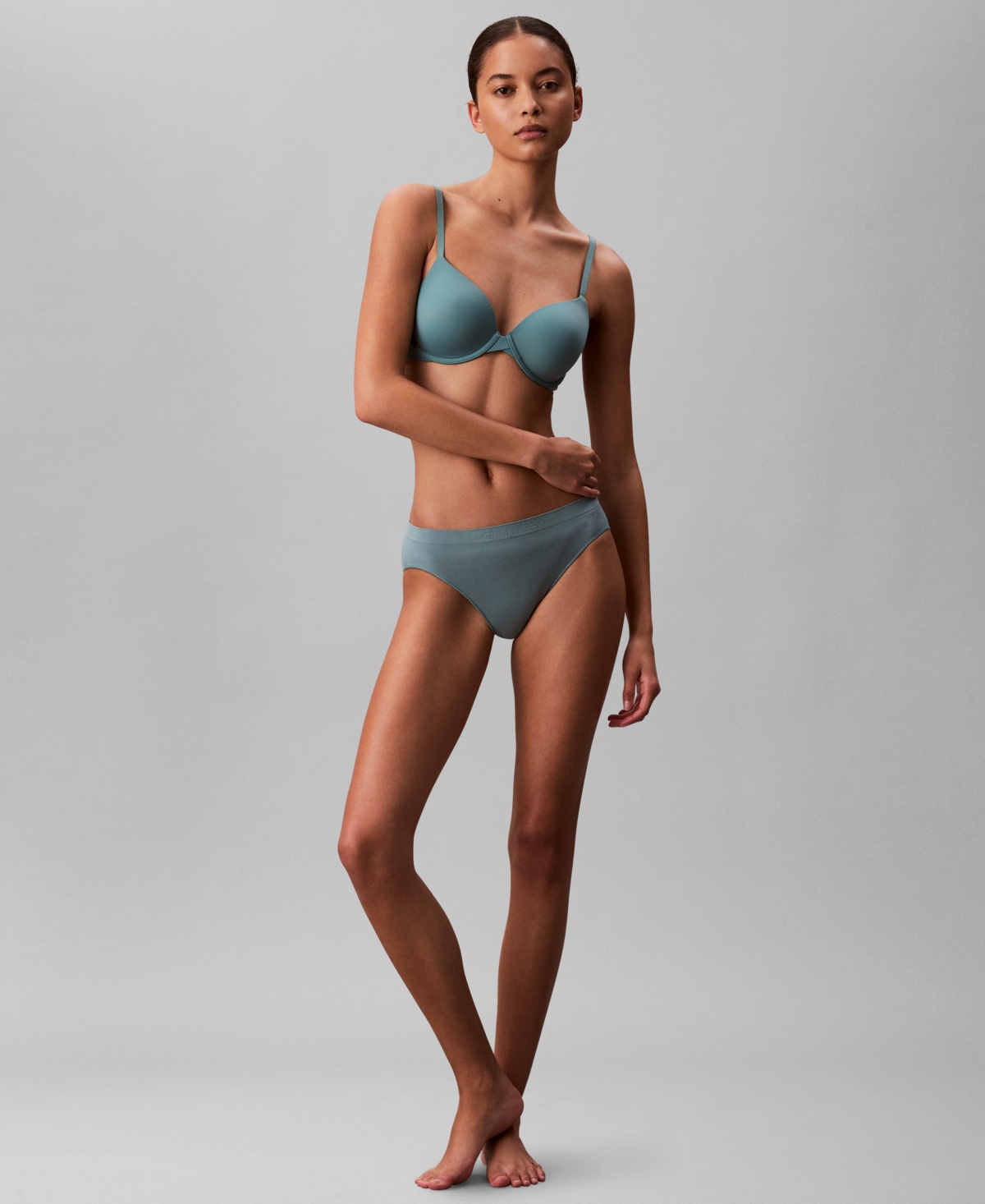 Calvin Klein Bonded Flex Bikini In Blue