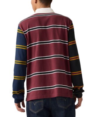 Men's Union Relaxed Fit Long Sleeve Striped Rugby Shirt