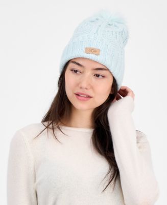UGG® Cable Knit Pom Beanie - Macy's