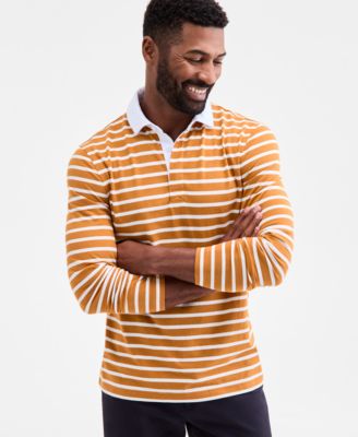 Club Room - Men's Pencil Stripe Rugby Shirt