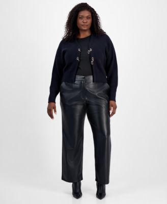 Trendy Plus Size Hardware Cardigan, Macy's Exclusive