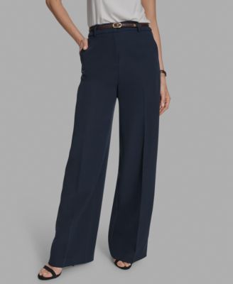 Women's Belted Wide-Leg Pants