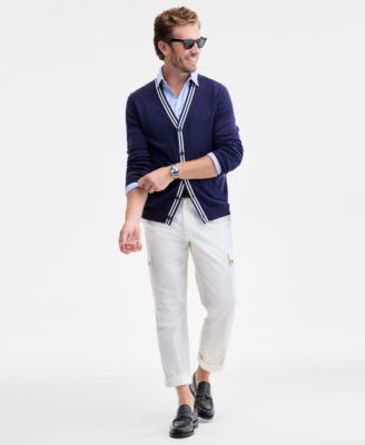 Long Sleeve Elbow Patch Cardigan Sweater, Macy's Exclusive