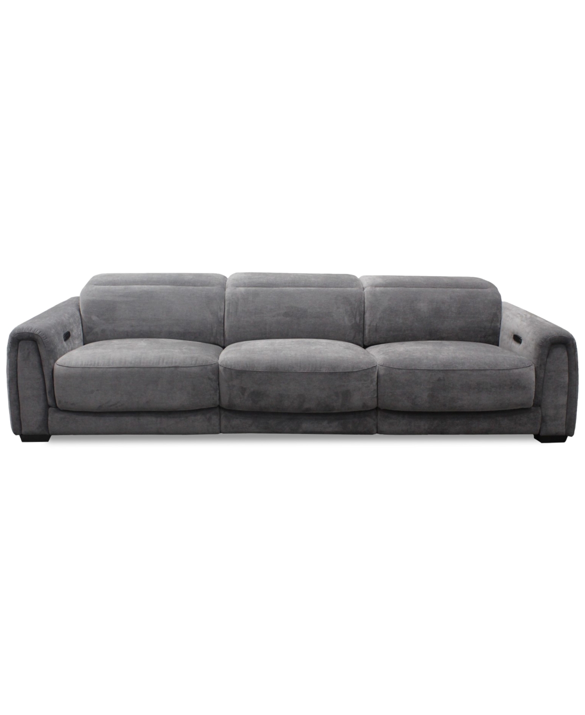Macy's Brownell 3-pc.sofa Sectional With 2 Power Motion Chairs, Exclusively At  In Gray