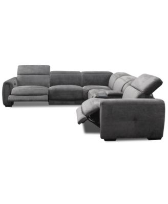 Brownell 6-Pc. L-Shape Sectional with 3 Power Motion Chairs & 1 Console, Exclusively at Macy's