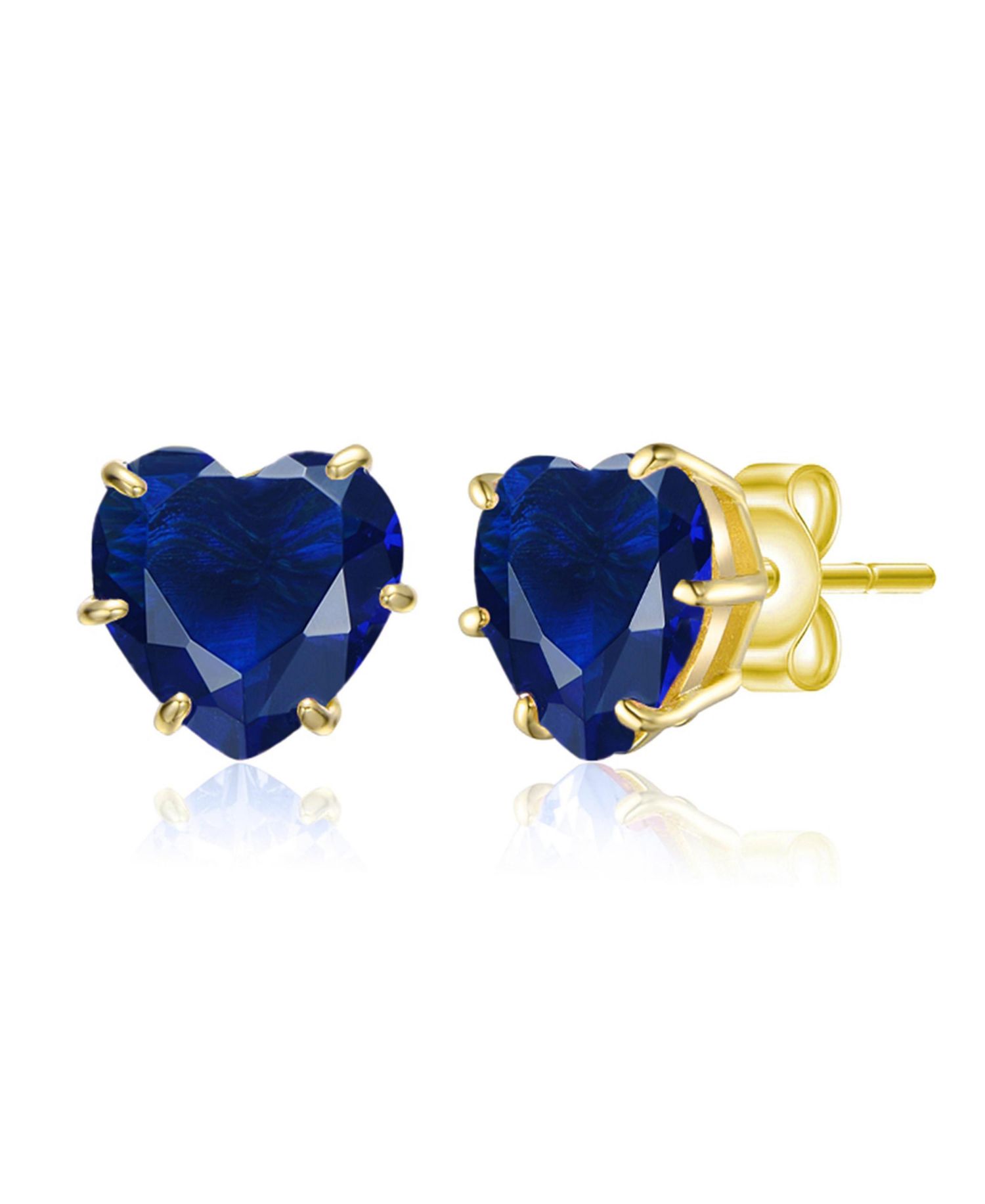 Charming Heart Cubic Zirconia 8MM Dainty Stud Earrings