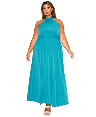 Plus Size Cassia Halter Neck Dress