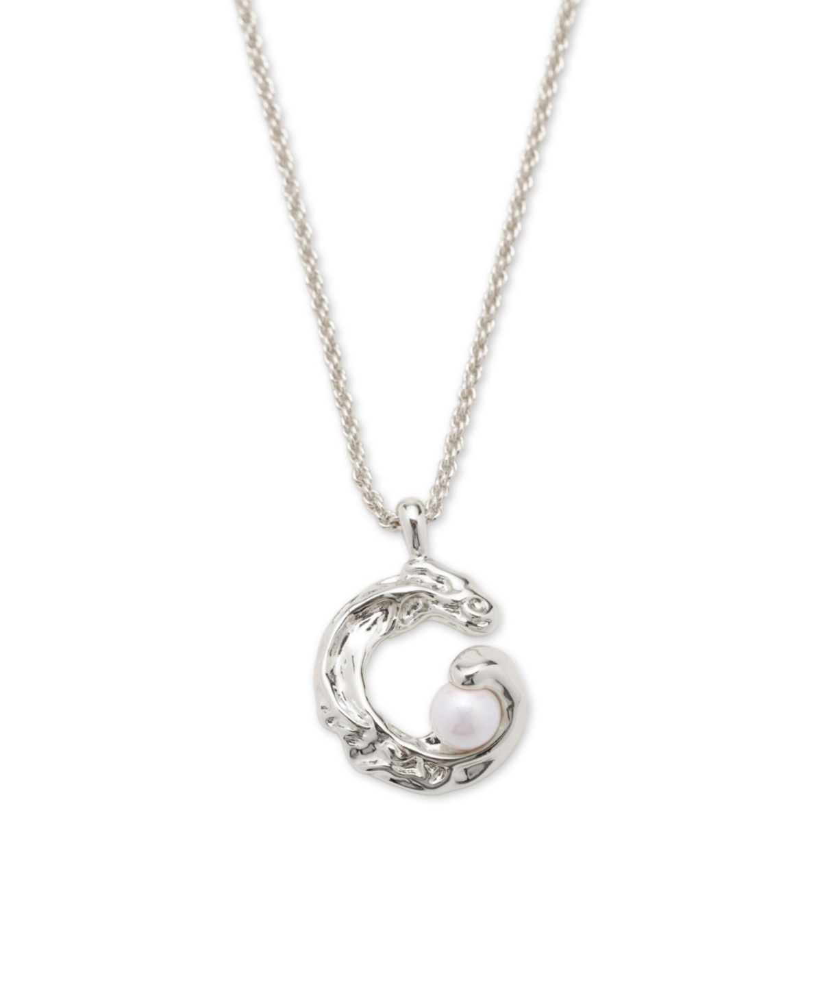 Nicole Molten C Hoop Pendant Necklace - Gold