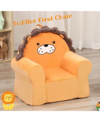 Micromink Squishy Bean Bag Chair for Kids Ages 3+, Figural Lion