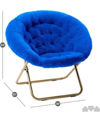 Figural Shark Faux Fur 23" Folding Chair, Ages 3+