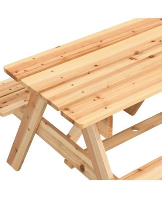 Wood Children's Dining Tables and Chairs Set - Natural