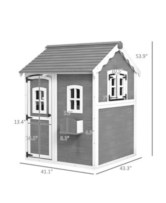Playhouse for Kids Outdoor with Floor for 3-8 Years Old,