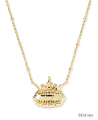 Disney Elisa Princess Colored Iridescent Abalone Pendant Necklace 14K Gold Over Brass