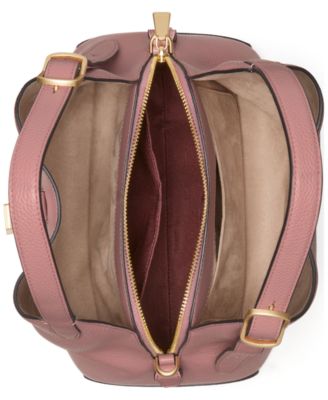 Deco Medium Pebbled Leather Crossbody Tote Bag