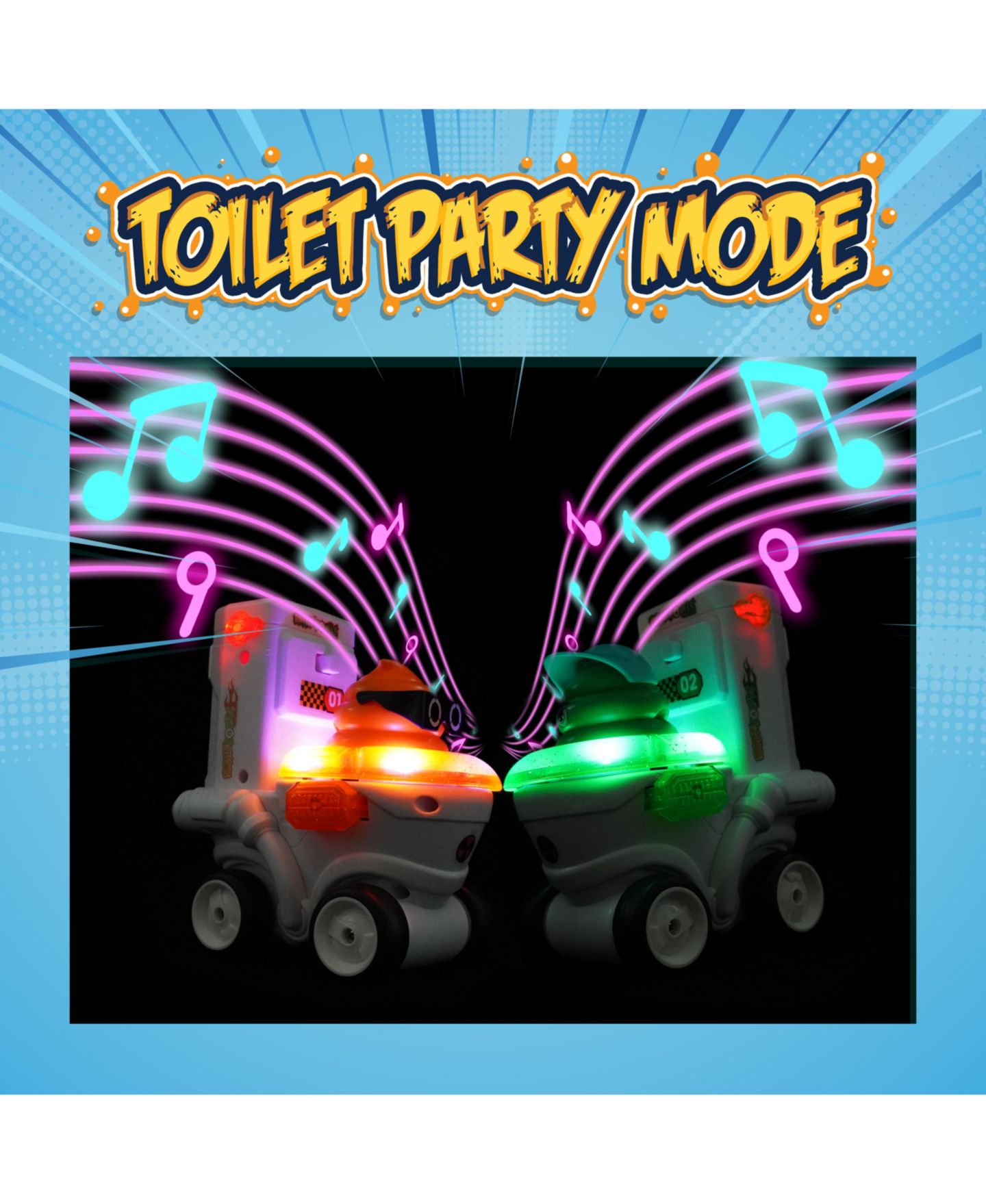 Детские игрушки Force1 Battle Bowls Remote Control Bumper Cars with LED Lights and Sound Effects, 2-Piece Set — фото 7
